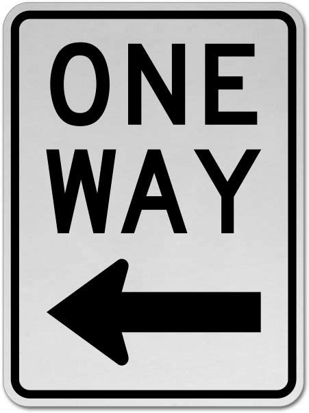 One Way Left Sign X4537 By