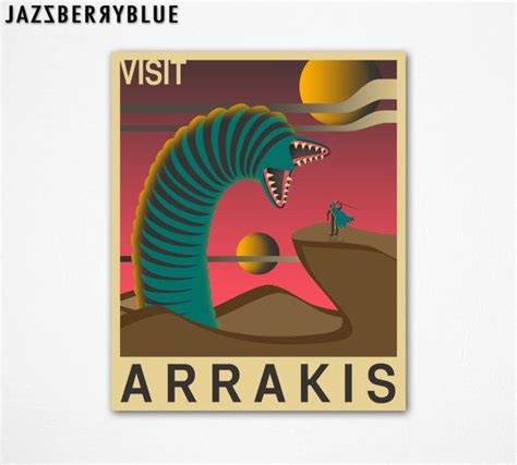 Arrakis Travel Poster Fine Art Print Retro Pop Art
