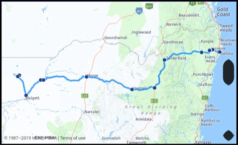 The map above shows the average yearly counts of lightning flashes per square kilometer based on data collected by nasa's lightning imaging sensor on the tropical. What is the driving distance from Lightning Ridge ...