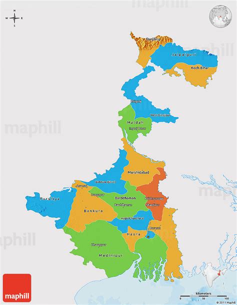 West Bengal Political Map Vanda Jackelyn