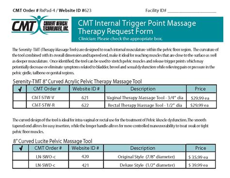 Rx Pad 4 Internal Trigger Point Massage Therapy ~ Cmt Medical