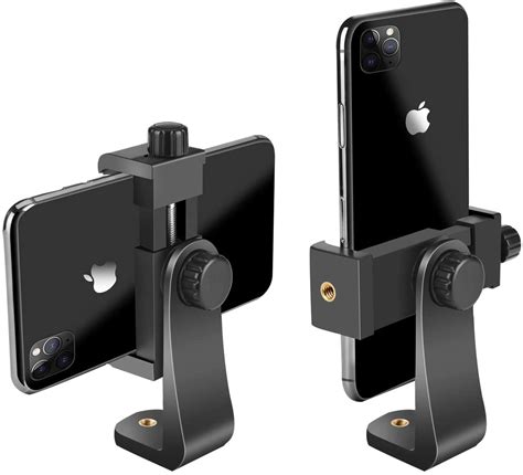 Universal Cell Phone Holder Vertical And Horizontal Tripod Mount