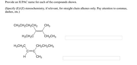 Solved Provide An Iupac Name For Each Of The Compounds Chegg