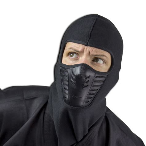 Deluxe Black Ninja Mask Extra Thick Ninja Face Mask Costume