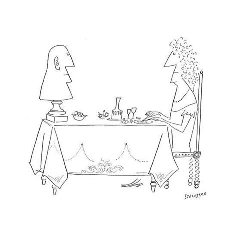 New Yorker Cartoon Premium Giclee Print By Saul Steinberg At