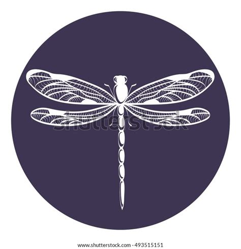 Beautiful Icon Dragonfly Vector Illustration Stock Vector Royalty Free