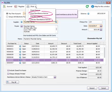 Kelime ve terimleri çevir ve farklı aksanlarda sesli dinleme. Print or email remittance advices - MYOB AccountRight ...
