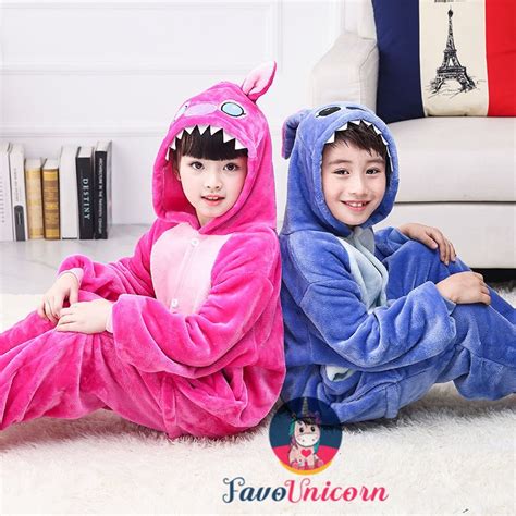 Kids Stitch Costume Onesie Pajama Animal Outfit For Boys And Girls
