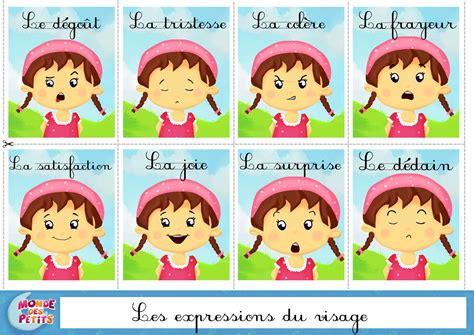 apprendre expression visage francais Expression visage Émotions Émotions maternelle