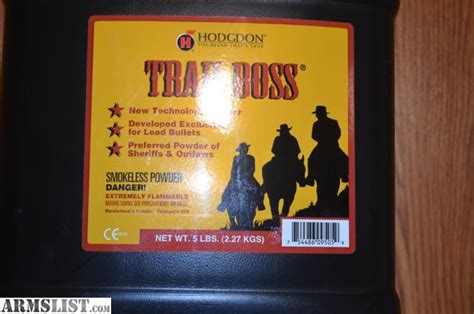 Armslist For Sale Hodgdon Powder Trail Boss 5lb