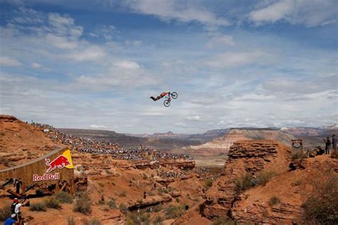 Red Bull Rampage sees daredevil mountain bikers soaring through air as
