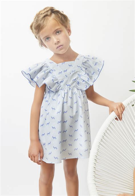 Vestido Niña Rayas Y Cebras Azul Dadati Vestidos Para Niñas Niños