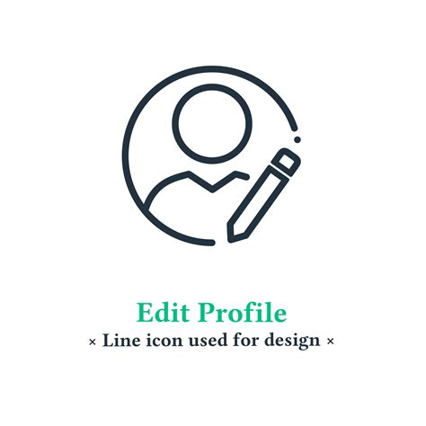Vector Edit Profile Icon Isolated On A White Background Edit Symbol