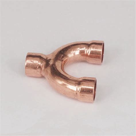 127x1x36mm Copper End Feed Euqal Y Shape 3 Way Pipe Fitting For Gas