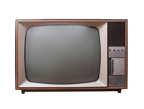 Isolated Vintage Television Stock Photo - Download Image Now - iStock