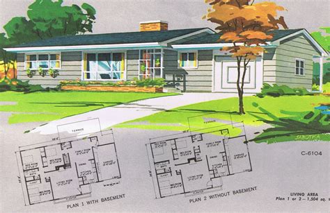 Mid Century Modern Ranch House Plans 1961 National House Plan Etsy