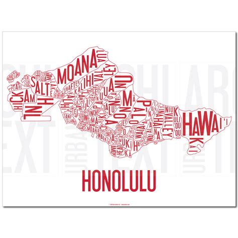 Honolulu Neighborhood Map Redline By Urbanarchitext On Deviantart