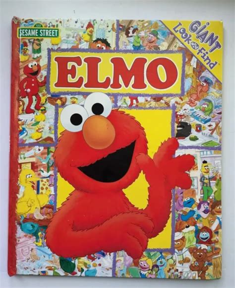 2008 Sesame Street Elmo Giant Look And Find Hc Book 13 12 X 16 14