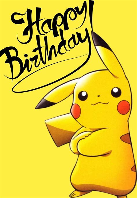 Pokemon Birthday Card Pokemon Birthday Happy Birthday Pokemon