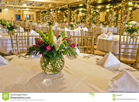 Flower Centerpiece On Table Royalty Free Stock Photography