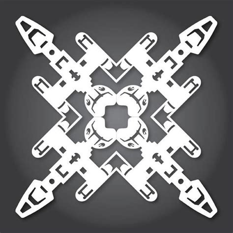 60 Free Paper Snowflake Templates—star Wars Style