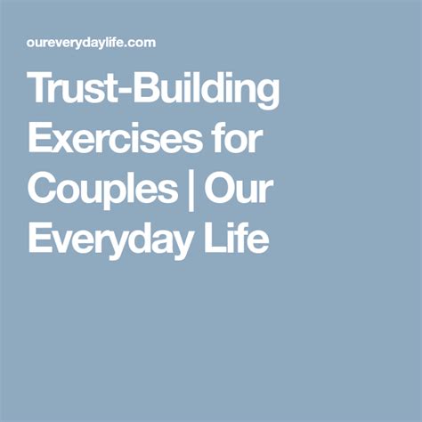 Trust Building Exercises For Couples With Images Team Building Activities Relationship