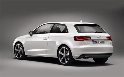 2013 White Audi A3 Hatchback Back Side View Wallpaper Car Wallpapers