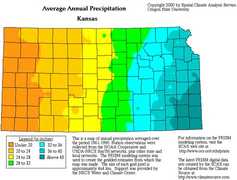 Kansas Precipitation Map