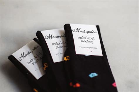 socks label mockup psd template mockupden exclusive