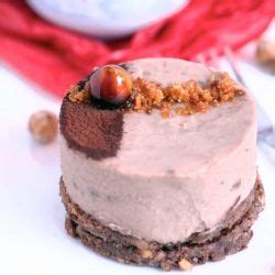 Fancy A Chocolate Nutella Mousse Cake Sitting On A Layer Of Hazelnut