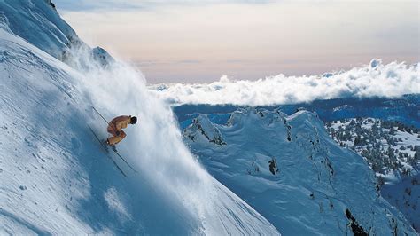 Download Wallpaper 1920x1080 Mountain Skiing Descent Mountain Snow