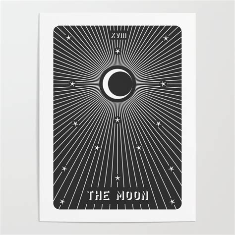 Minimal Tarot Deck The Moon Poster By Cafelab Society6