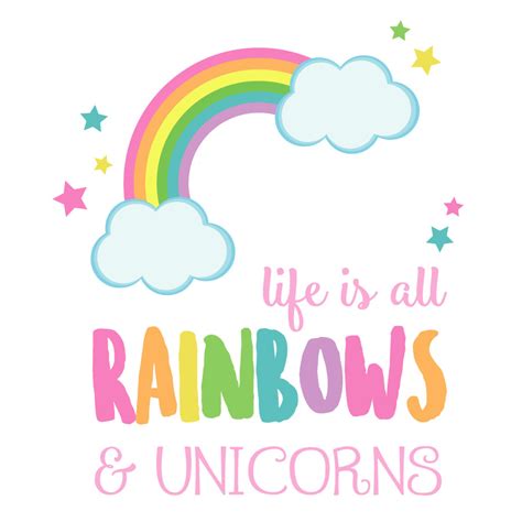 Life Is All Rainbows And Unicorns Wall Sticker Stickerscape