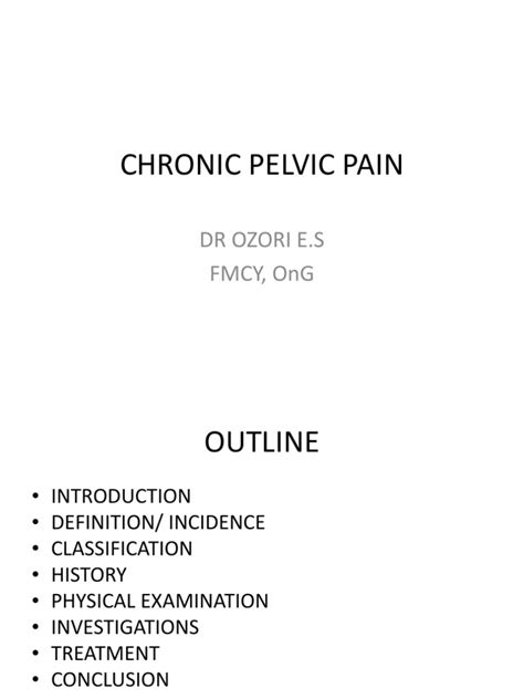 Chronic Pelvic Pain Pdf Gynaecology Pain