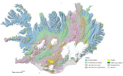 Map Based On Geological Map Of Iceland 18 Iceland 11000000