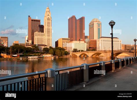 Downtown Columbus Ohio Skyline From Genoa Park Stock Photo Alamy