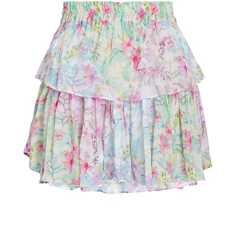 Loveshackfancy Ruffled Floral Mini Skirt Intermix