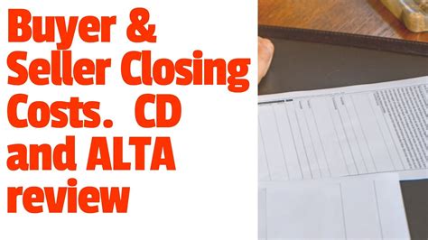Understanding The Alta And Cd Closing Sheets And How To Do Buyer And