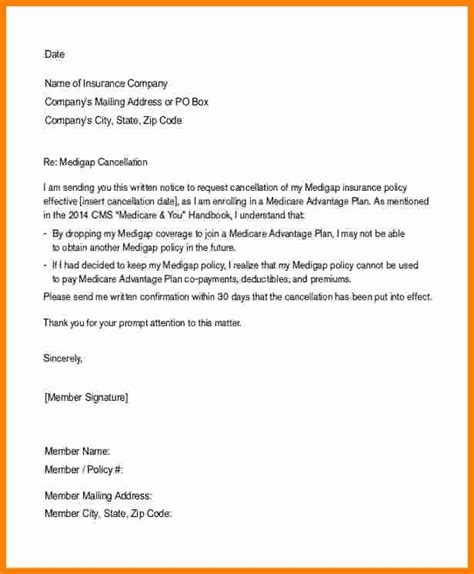 Loss Of Coverage Letter Template Unique 5 Insurance Cancellation Letter