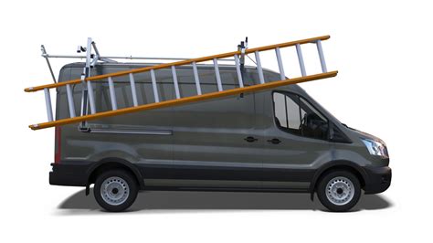 prime design ergorack drop down ladder rack ford transit mid and high roof industrial ladder