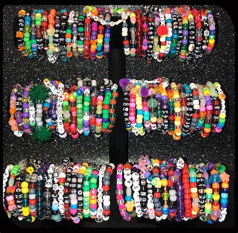 1 100 Kandi Bracelets Custom Or Random Personalized Singles Etsy
