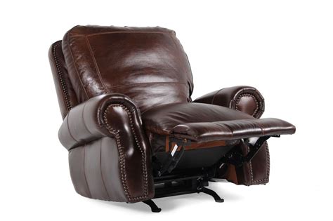 Usa Leather Oak Paisley Recliner Mathis Brothers Furniture