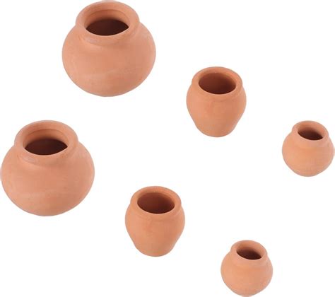 Ganazono 6pcs Small Mini Clay Pots Terracotta Pot Clay