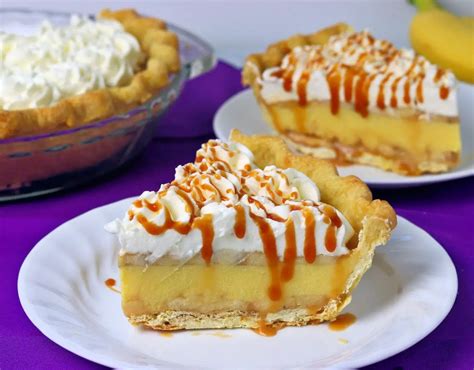 Banana Cream Pie With Salted Caramel Sauce Meals By Molly