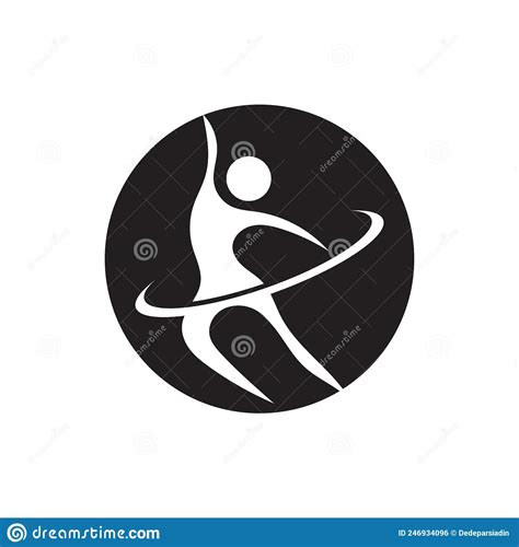 Dance Logo Vector Design Symbol Stock Vector Illustration Of Style