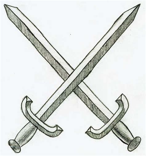 Pencil Crossed Swords By Zandstra On Deviantart