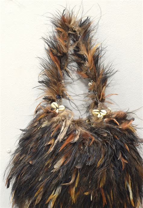 Papua New Guinea Bilum Bag Woven Fiber Chicken Feather Goroka Etsy