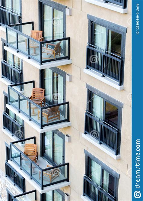 Exterior Hotel Wall With Balconies Editorial Stock Image Image Of