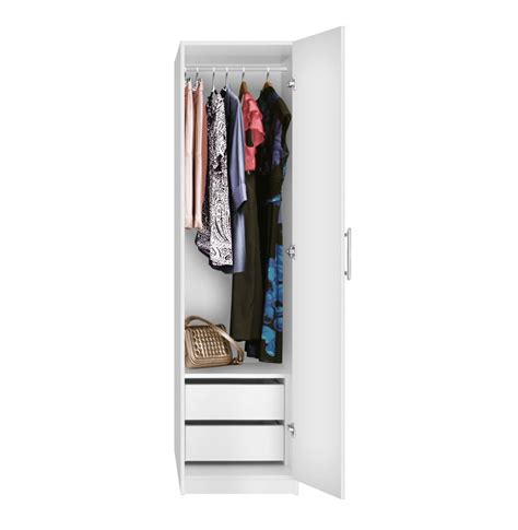 Looking for free standing wardrobes? Alta Narrow Wardrobe Closet - Right Door, 2 Interior ...