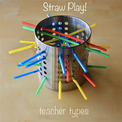 Fun With Straws Simple Toddler Play Teacher Types Toddler Play